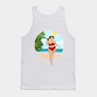 Girl On The Beach 3 Tank Top